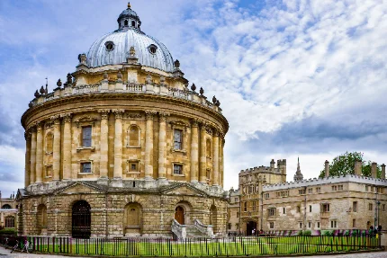Historic college buildings and spires
